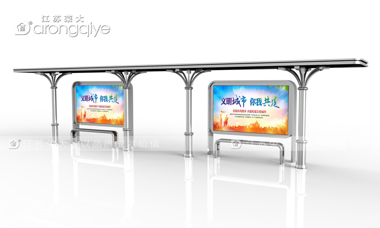 不銹鋼公交候車(chē)亭，美觀耐用，提升城市形象配圖一